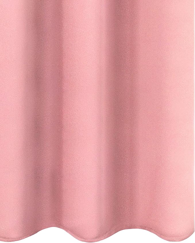 LEMOMO Pink Thermal Blackout Curtains/38 x 54 Inch/Set of 2 Panels Room Darkening Curtains for Bedroom