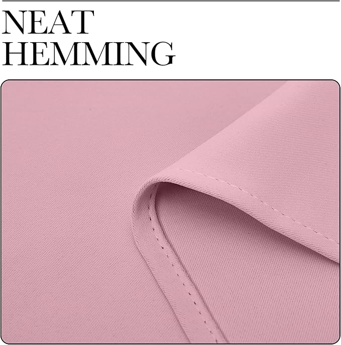 NICETOWN Blackout Curtain Panel Grommet - Home Decorations Thermal Insulated Solid Grommet Top Blackout Living Room Panels/Drapes for Gift (Crystal Pink, 1 Pair, 55 x 78-Inch)