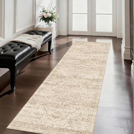 Washable Runner Rugs for Hallway 2x6 Rug Runners,Boho Vintage Kitchen Runner Rugs,Ultra-Thin Entryway Runner,Non-Slip Backing Carpet for Hallways,Bedroom,Bathroom,Laundry Room