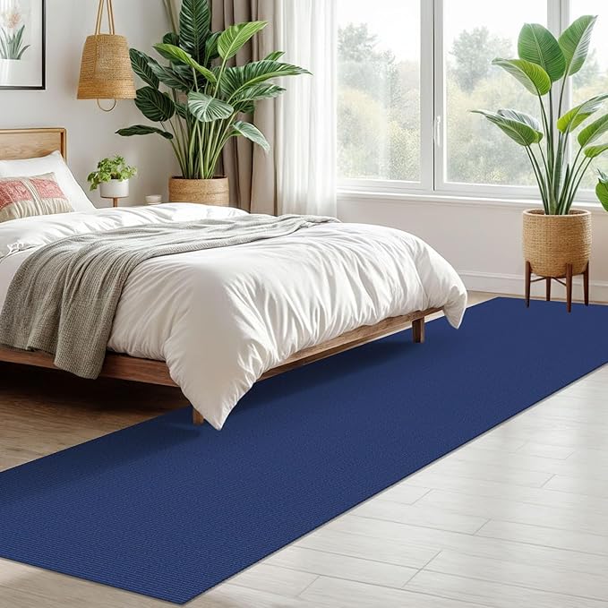 KOZYFLY Washable Runner Rug 2x10 ft Hallway Kitchen Runner Rugs with Rubber Backing Bobo Entryway Runner Indoor, Long Carpet Runners for Hall Kitchen Entryway, Royal Blue