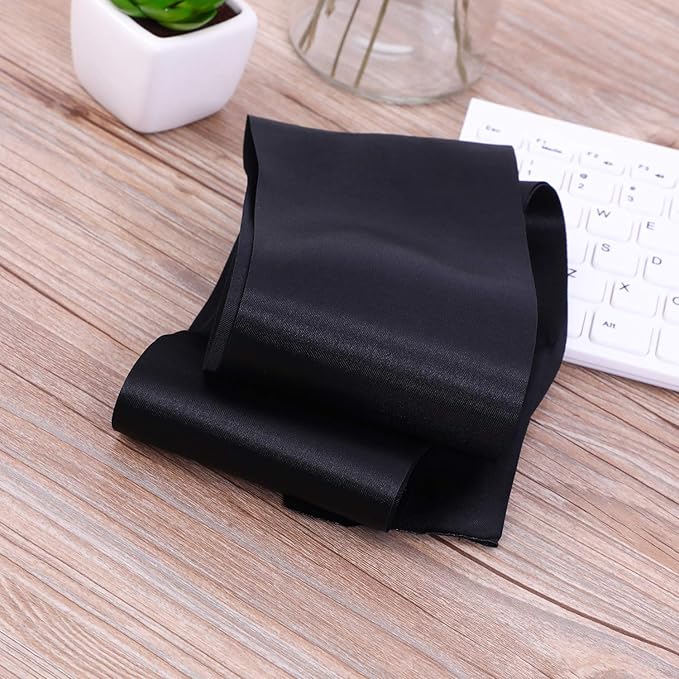 12 Pieces Blank Satin Sashes Plain Sashes Party Accessory for Wedding Party DIY Supplies (Black)