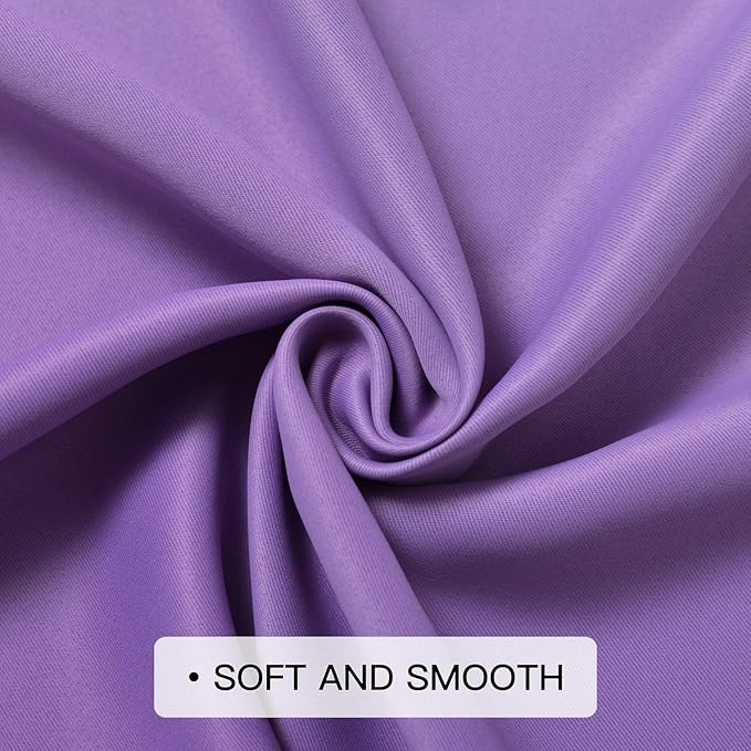 COSVIYA Grommet Ombre Room Darkening Curtains 63 inches Length for Kids/Girls Bedroom, Polyester Light Blocking Purple and Grey Gradient Window Drapes/Curtains for Living Room,2 Panels, 52x63 inches