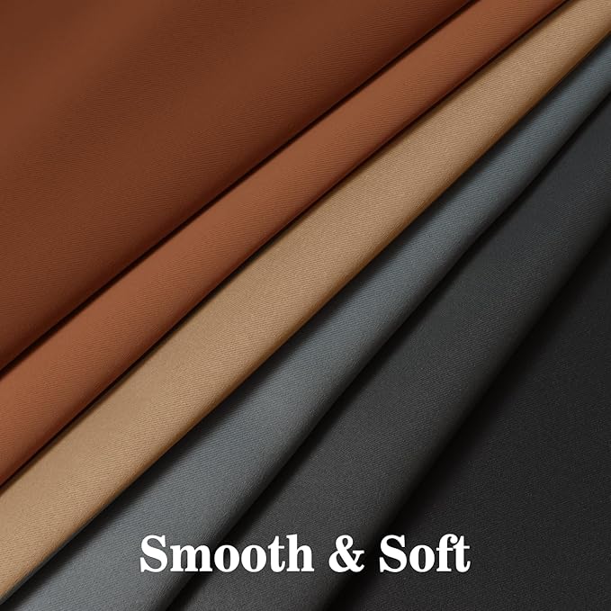 Yakamok Blackout Ombre Burnt Orange and Black Curtains-Gradient Room Darkening Curtain, Grommet Thermal Insulated Light Blocking Window Drapes Curtain for Living Room Bedroom,52 x 84 Inch,2 Panels