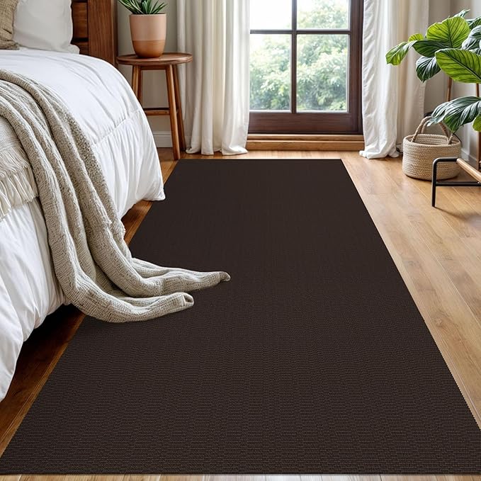 KOZYFLY Washable Runner Rug 3x8 ft Non Slip Runners for Hallways Kitchen Rugs Bobo Entryway Runner Indoor, Carpet Runners for Hall Entryway Bedroom, Dark Coffee/Brown