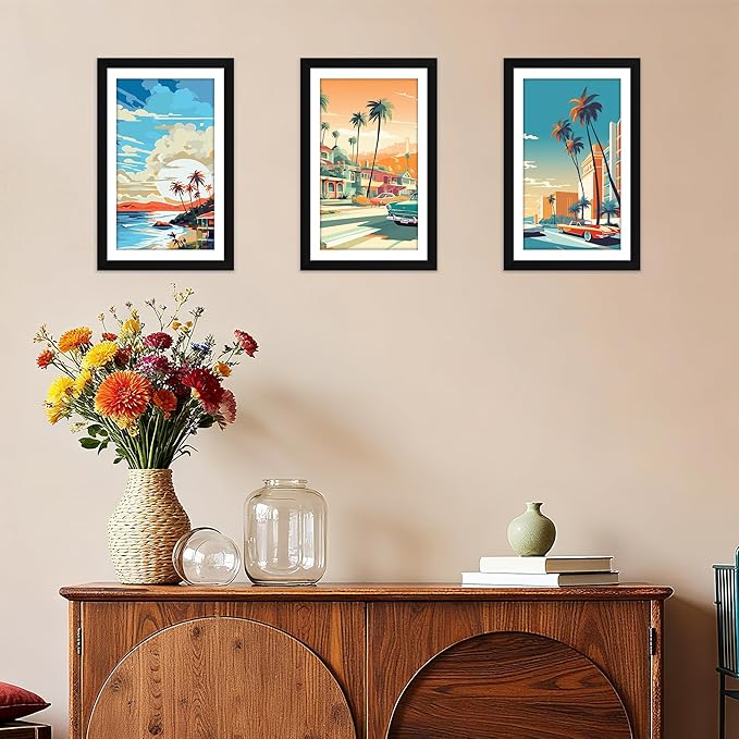 FIXSMITH 8.5x14 Picture Frame Set of 2, Photo Frame with HD Plexiglass, Display Pictures 7x10 with Mat or 8.5x14 Without Mat, Black Picture Frames Collage Wall Decor, Gallary Wall Frame