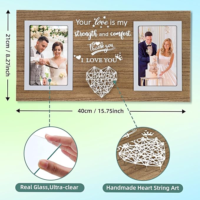 ZEEYUAN 4x6 Picture Frame Gifts For Mom Mothers Day Photo Gifts for Mom from Daughter or Son, Personalized Mother’s Day Presents Anniversary Birthday Wedding Gift for Wife Couples Love Picture Frame