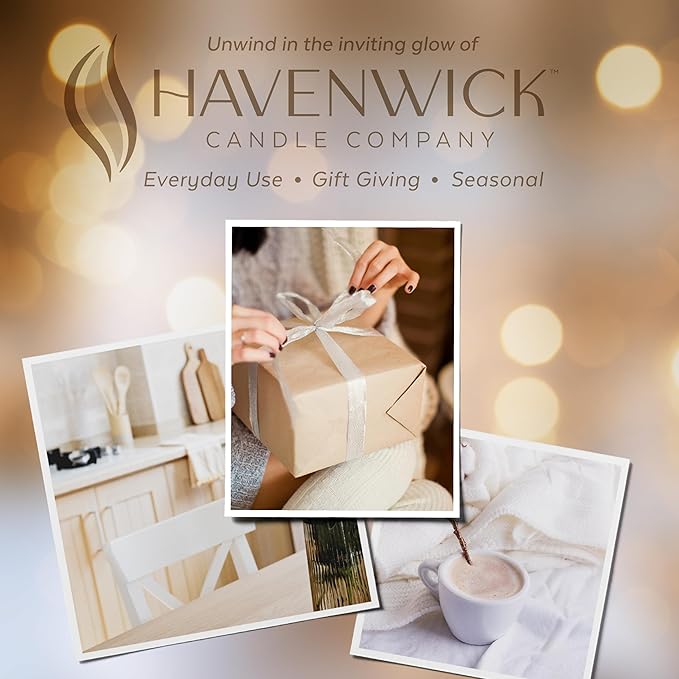 Havenwick Vanilla Buttercream Soy Blend 22-oz Large Jar Candle, Long Lasting 110-130 Hour Burn Time with Single Cotton Wick, Relaxing Scented Candles for New Home Gift & Housewarming Parties