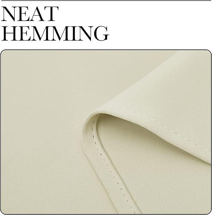 NICETOWN Room Darkening Curtain Panels for Cafe, Thermal Insulated Grommet Room Darkening Draperies/Drapes for Window (Beige, 2 Panels, W55 x L68 -inch)
