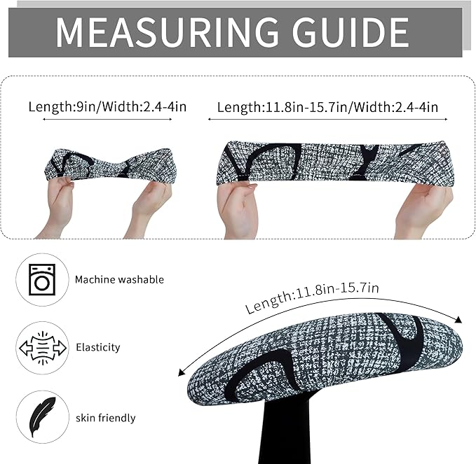 FORCHEER Armrest Covers for Office Chair 12-15 Inch Printed 2 Pieces Elastic Arm Rest Covers for Computer Gaming Chair Arm Slipcovers Washable