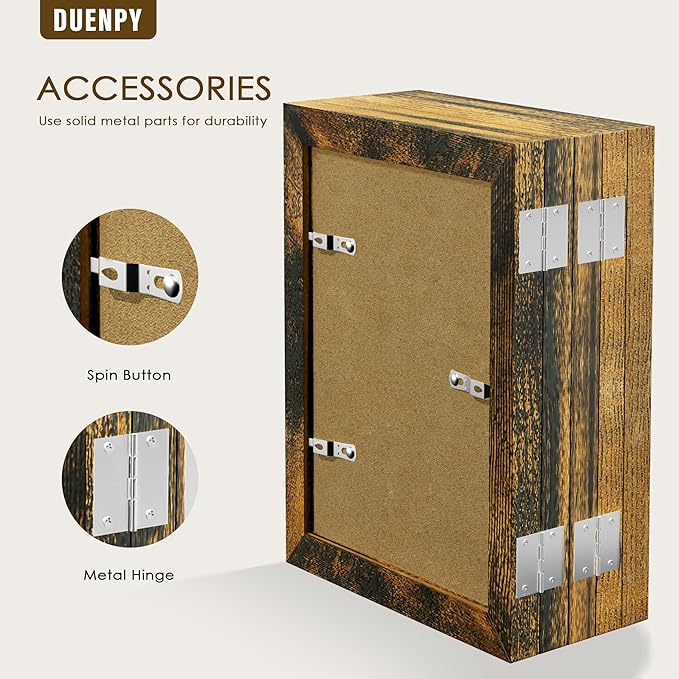 5 Folding 4x6 Picture Frame Horizontal Engineered Wood Accordion Photo Frame with Plexiglass Tabletop Bookshelf Display Brown