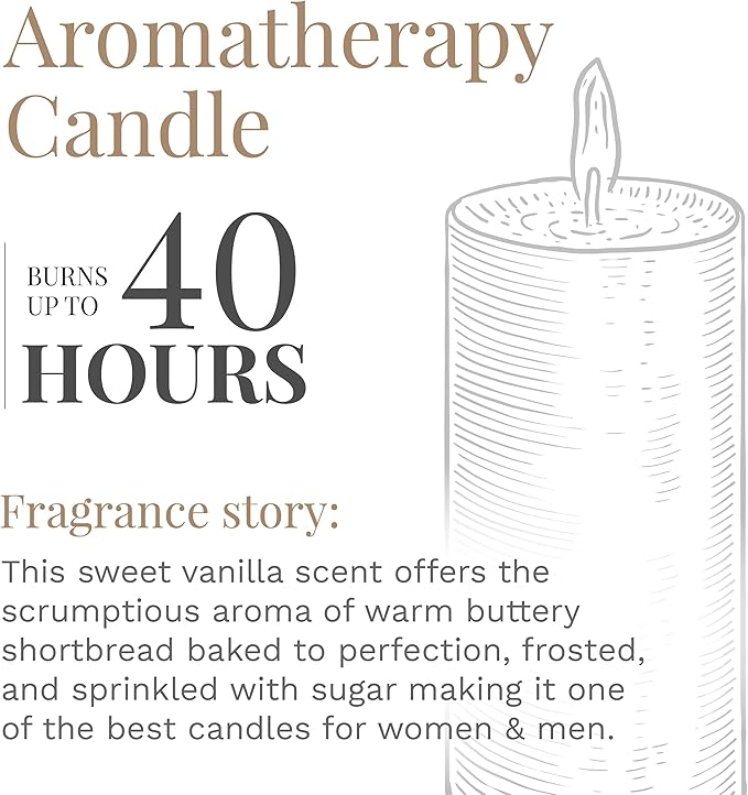 Candle-lite Scented Candles, Creamy Vanilla Swirl Fragrance, One 10 oz. Three Wick Aromatherapy Candle with 20-40 Hours of Burn Time, Off-White Color