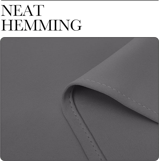NICETOWN Bedroom Blackout Curtains Panels, 1 Pair, 55 inches by 108 Inch, Grey, Triple Weave Energy Saving Thermal Insulated Solid Grommet Blackout Draperies for Patio