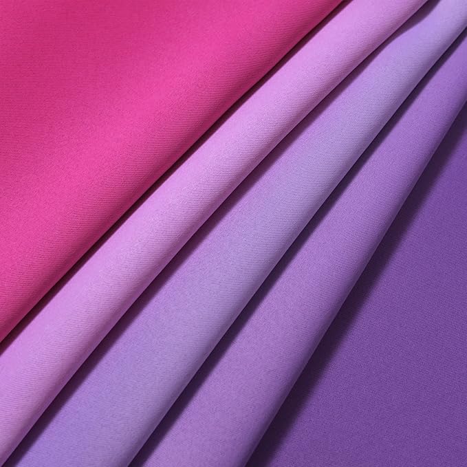Yakamok Ombre Pink and Purple Curtains for Bedroom, Gradient Room Darkening Curtains, Grommet Thermal Insulated Light Blocking Window Drapes/Curtain for Living Room,52 x 72 Inch,2 Panels