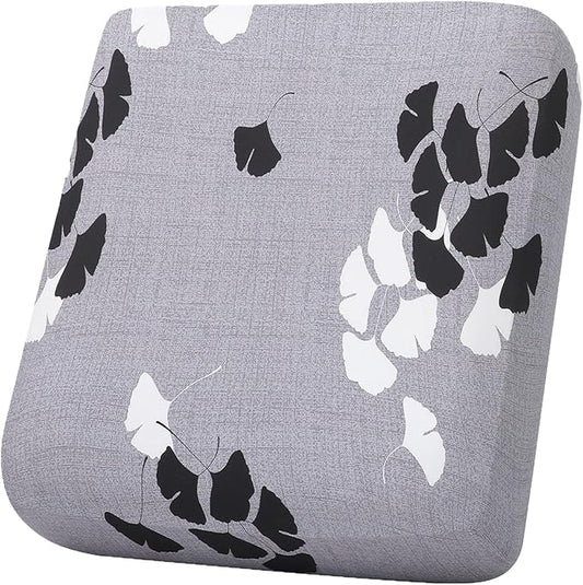 hyha Printed Couch Cushion Covers, Floral Sofa Covers Washable for 2 Cushion Couch, Stretch Pattern Outdoor Cushion Covers for Patio Furniture with Elastic Bottom(Medium, Maple Leaf)