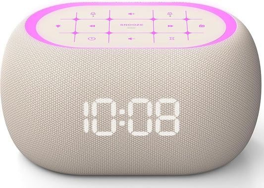 ANJANK Alarm Clock Radio with Dual Alarm for Bedroom, 7-Color Night Light,0-100% Dimmer, 8 Sounds + Gentle Light Wake UP,16-Level Volume,Bedside Digital FM Radio with Sleep Timer, Clock for Kids Teens by ANJANK