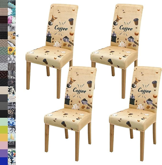 BIETYONE Chair Covers,Dining Room Chair Covers Set of 4,Stretch Kitchen Chair Cover,Washable Dining Chair Cover,Parsons Chair Slipcovers Protective,for Home,Restaurant,Banquet