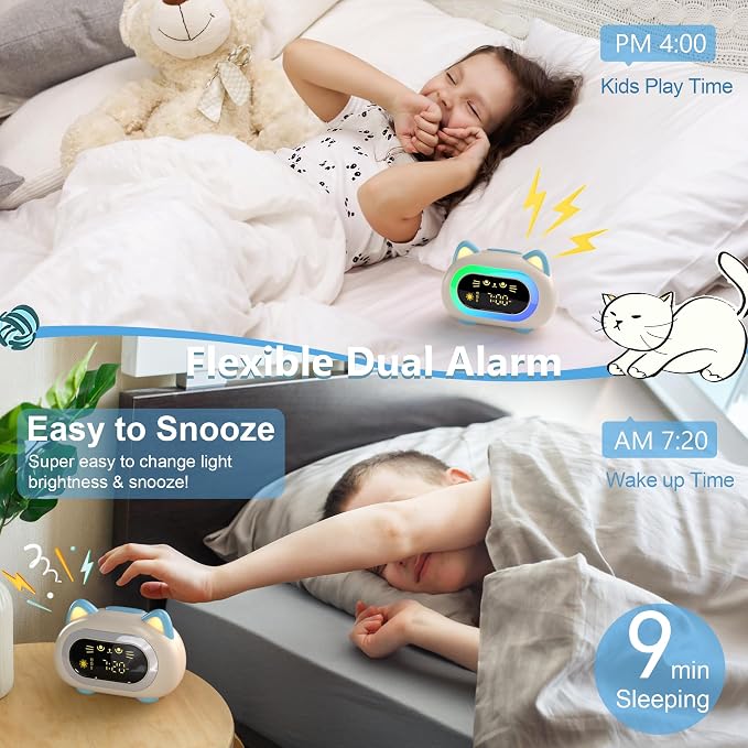 ANALOI Alarm Clock for Kids, Ok to Wake Up, Alarm Clocks for Girls - Image 2