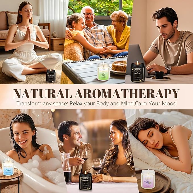 My The W.ay Hotel Candle, 9 oz Scented Candles for Home Soy Candle Wax, Inspired by The One Hotels, Luxury Long Lasting Aromatherapy Jar Candle Gifts for Men Women