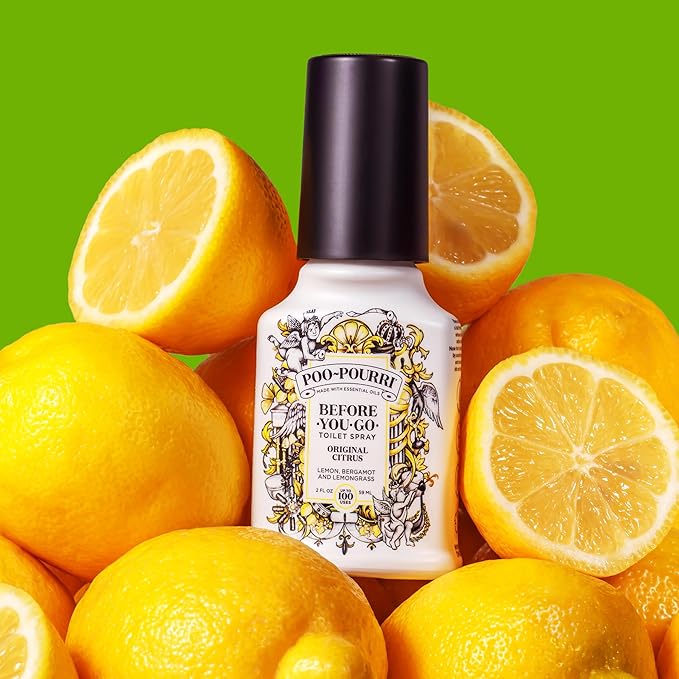 Poo-Pourri Before-You-Go Pocket Toilet Spray, Travel Essentials, Original Citrus, 1 Fl Oz 2 Pack, Up to 50 Uses, On-The-Go Bathroom Odor Deodorizer with Essential Oils, TSA Approved Size