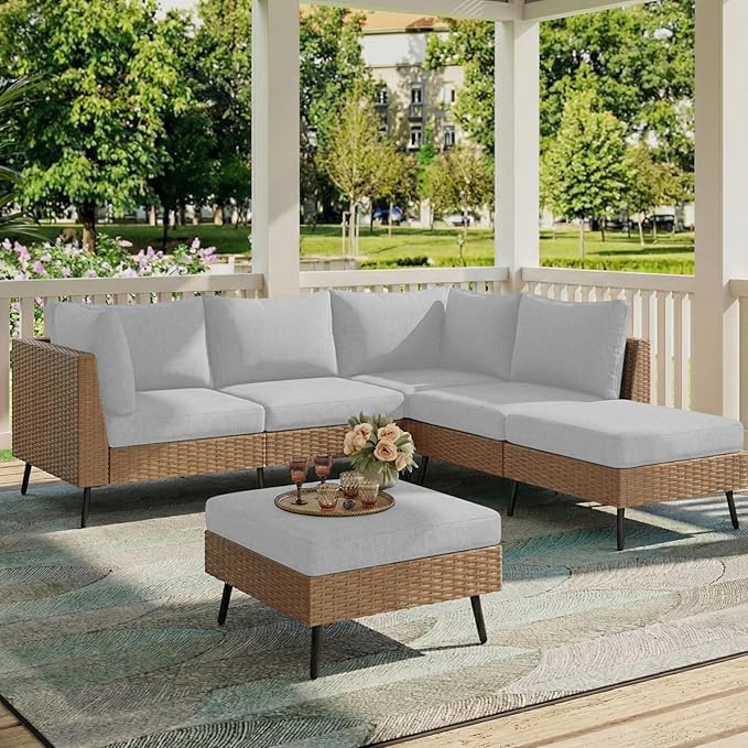 hyha Milk Silk Couch Cushion Covers, Soft Magic Sofa Covers Washable for 2 Cushion Couch, Stretch Sectional Outdoor Cushion Covers for Patio Furniture with Elastic Bottom(Medium, Grey)
