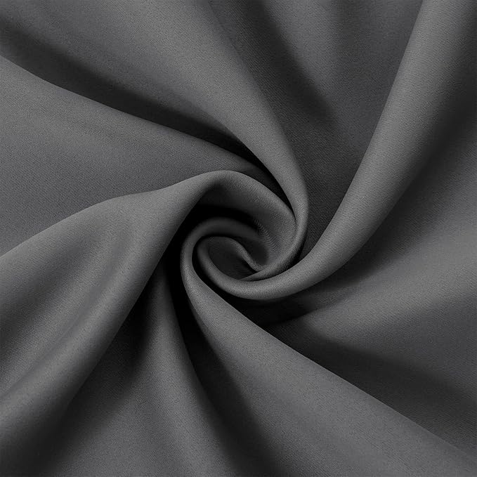 LEMOMO Blackout Curtains 66 x 84 inch/Frost Grey Curtains Set of 2 Panels/Thermal Insulated Room Darkening Bedroom Curtains