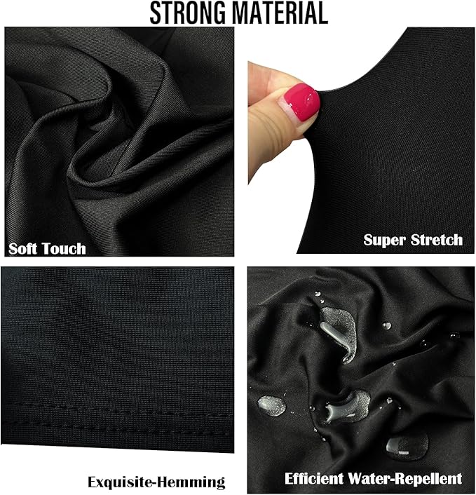 40PCS Stretch Spandex Folding Waterproof Chair Covers,Universal Fitted Chair Cover Protector for Wedding Party Banquet Holidays Celebration Decoration(Black)