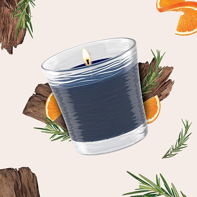 Glade 1-Wick Scented Candle Jar, Smooth Bourbon & Oak, Air Freshener Infused with Essential Oils, 4.08 Oz, 2 Count