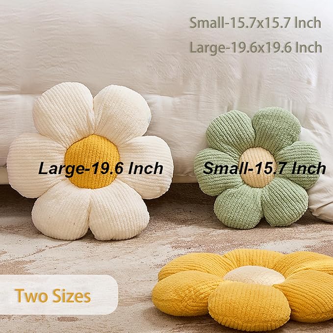 XIAIJIA Flower Pillow Flowers Shaped Pillow Cushion Decorative Daisy Pillow for Bed Cute Throw Pillow Flower Floor Pillow Soft Seat Cushion Pink Cushion 15.7"