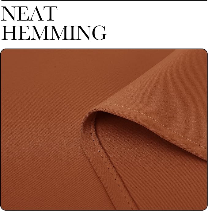 NICETOWN Burnt Orange Blackout Curtains for Sliding Door - 55 by 102, 2 Pieces, Blocking Out Sunlight Window Treatment Modern Design Grommet Curtain Panels for Dining Room