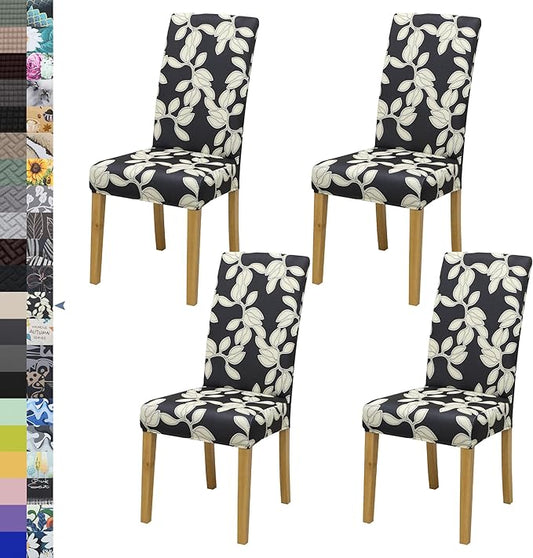 BIETYONE Chair Covers,Dining Room Chair Covers Set of 4,Stretch Kitchen Chair Cover,Washable Dining Chair Cover,Parsons Chair Slipcovers Protective,for Home,Restaurant,Banquet
