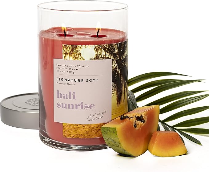 Signature Soy Lidded Bali Sunrise Scented Candle