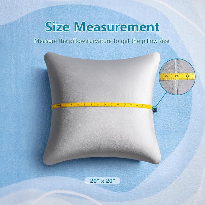 AM AEROMAX 20 ×20 Pillow Insert (Pack of 2) Memory Foam Throw Pillow Insert Sham Square for Decorative Cushion Bed Couch Sofa Without Deform After Longtime Use(Grey)