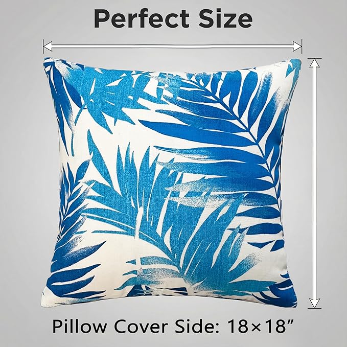 JMGBird Water-Repellent Outdoor Throw Pillows Set of 2 with Inserts - 18x18 Durable Patio Furniture Pillows