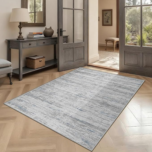 Washbale Rugs 3x5 Ultra Soft Area Rug, Non Slip Indoor Entryway Rugs, Stain Resistant Area Rugs for Living Room Dining Bedroom,Modern Abstract Home Decor Small Rug