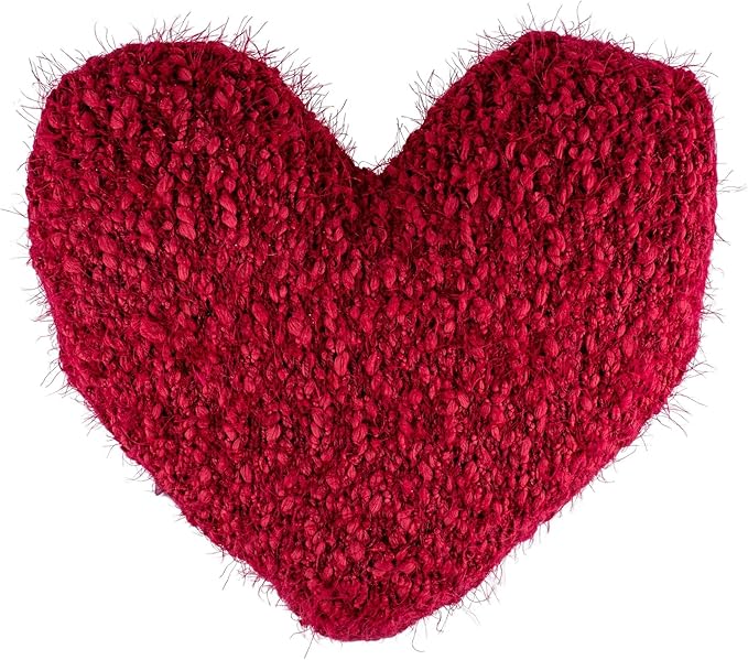 DEMDACO Giving Collection Cranberry Red Weighted Giving Heart - Weighted Heart Pillow for Bedding - Decorative Throw Pillow - Meaningful Gift Idea - Handmade - Luxurious, Soft & Cozy - 1.85 lbs
