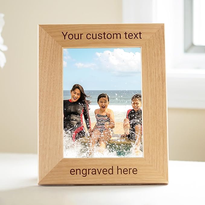 Lifetime Creations Create Your Own Personalized Picture Frame: Engraved Custom Wood Photo Frame, Customizable Gift for Wedding, Anniversary, Birthday (8x10 Inch Portrait)