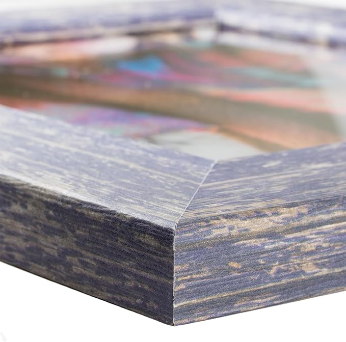 Craig Frames American Barn, 10x11 Picture Frame, Faux Barnwood, Blue