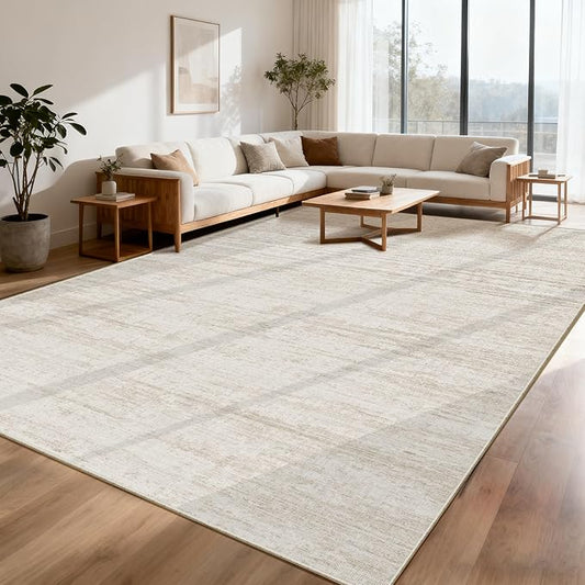 Area Rugs 9x12 for Living Room,Non-Slip Backing Machine Washable Rugs,Modern Abstract Soft Thin 9 by 12 Area Rug，Stain Resistant Large Rugs for Home Office Bedroom Dining Room