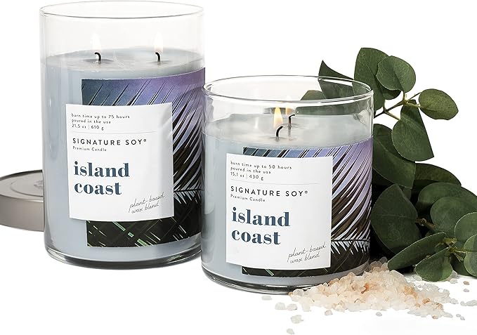 Signature Soy Lidded Island Coast Scented Candle Extra Large Jar