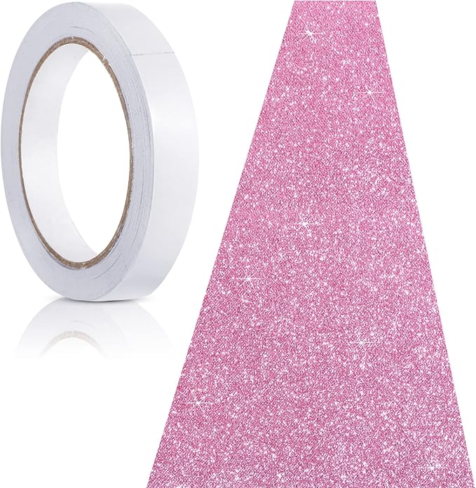 Tatuo Carpet Runner Runway Rug 55 GSM Thickness with Carpet Tape for Prom Wedding Outdoor Indoor Hallway Party Decoration Rug(2.46 x 30 Feet,Glitter Pink)