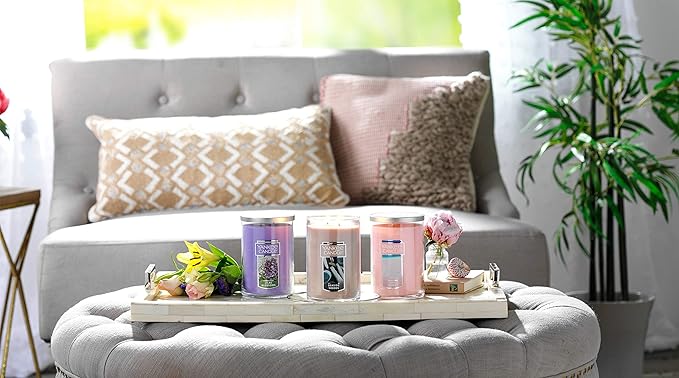 Yankee Candle Seaside Woods Scented, Classic 22oz Large Tumbler 2-Wick Candle, Over 75 Hours of Burn Time, Ideal for Gifting or Home Decor (Pack of 2)