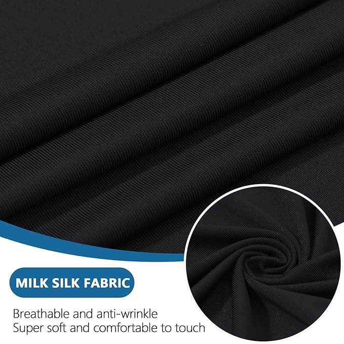 hyha Milk Silk Couch Cushion Covers, Soft Magic Sofa Covers Washable for 2 Cushion Couch, Stretch Sectional Outdoor Cushion Covers for Patio Furniture with Elastic Bottom(2 Packs, Black)