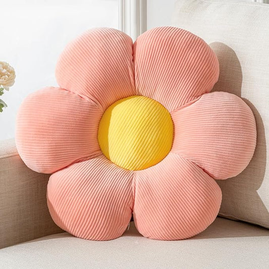 Flower Pillow, Cute Daisy Pillow Flower Shaped Cushion 19.6" Floor Pillows Home Decorative Seating Cushion