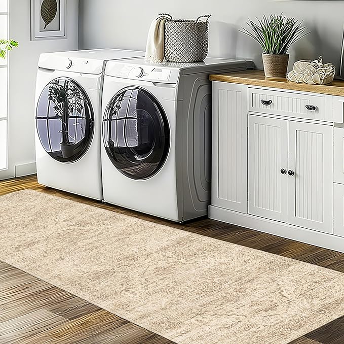 Hallway Runner Rugs for 2x10 Long Rug Runners,Non-Slip Washable Kitchen Runner Rug,Vintage Stain Resistant Floor Carpet Rugs for Living Room,Bedroom,Hallways,Entryway