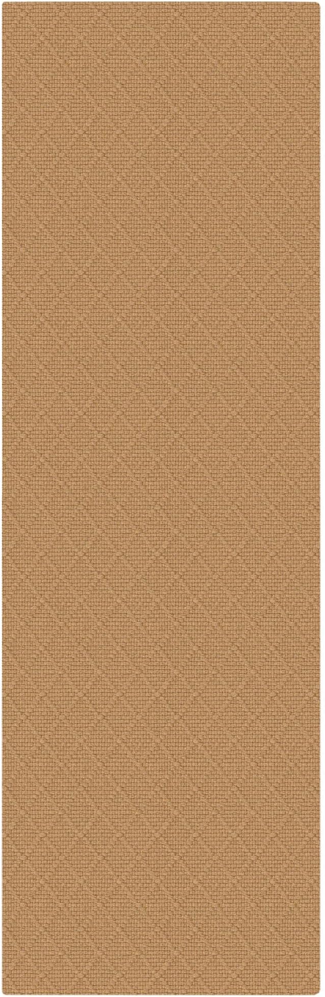 KOZYFLY Washable Runner Rug 2x6 Ft Runners for Hallways Kitchen Braided Cotton Entryway Runner Indoor Runners with Rubber Backing, Floor Carpet for Hallway Kitchen Entryway Bedroom, Warm Tan