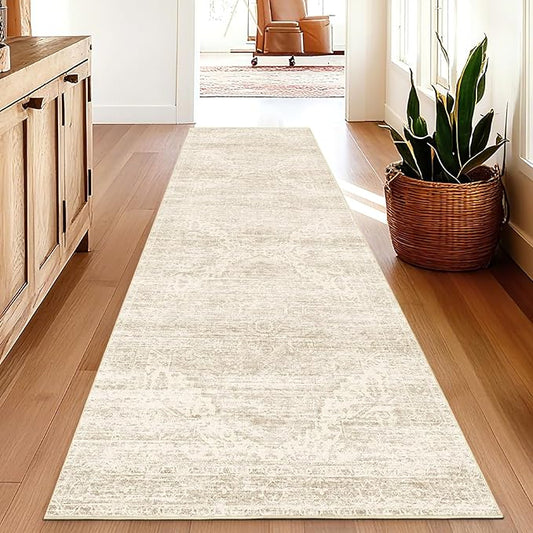 Hallway Runner Rugs for 2x10 Long Rug Runners,Non-Slip Washable Kitchen Runner Rug,Vintage Stain Resistant Floor Carpet Rugs for Living Room,Bedroom,Hallways,Entryway