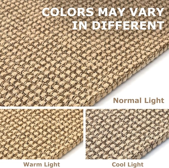 IOHOUZE Washable Area Rug 3x5 Non Slip Rubber Backed Rugs for Entryways Indoor Outdoor Doormat Woven Cotton Throw Rug Floor Carpet for Entrance Kitchen Living Room, Orange/Tan/Brown