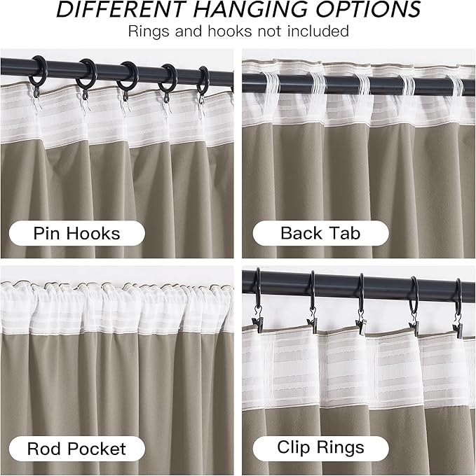 RYB HOME Blush Velvet Curtains 96 inches 2 Panels Set, Thermal Insulated Privacy Protect Decorative Drapes with Hook Tape for Dorm Hotel Room, W 52 x L 96 inches