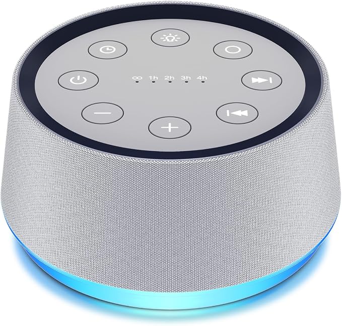 Brown Noise Sound Machine 30 Soothing Sounds White Noise Machine with 12 Night Light Colors Sleep Sound Machine for Adults Baby Kids Noise Canceling for Office Home Privacy Auto-Off Timer by LazyNight