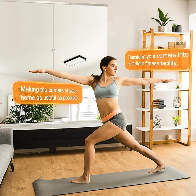 Delma Home Gym Mirror,60''x25''x2PCS Silver,Large Full Body Tempered Glass Frameless, Wall-Mounted for Gym, Yoga, Garage, Bedroom, Bathroom